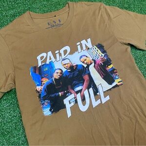 Paid in Full Movie Tee Brown Tan Small 90s Film Gangster Crime Drama